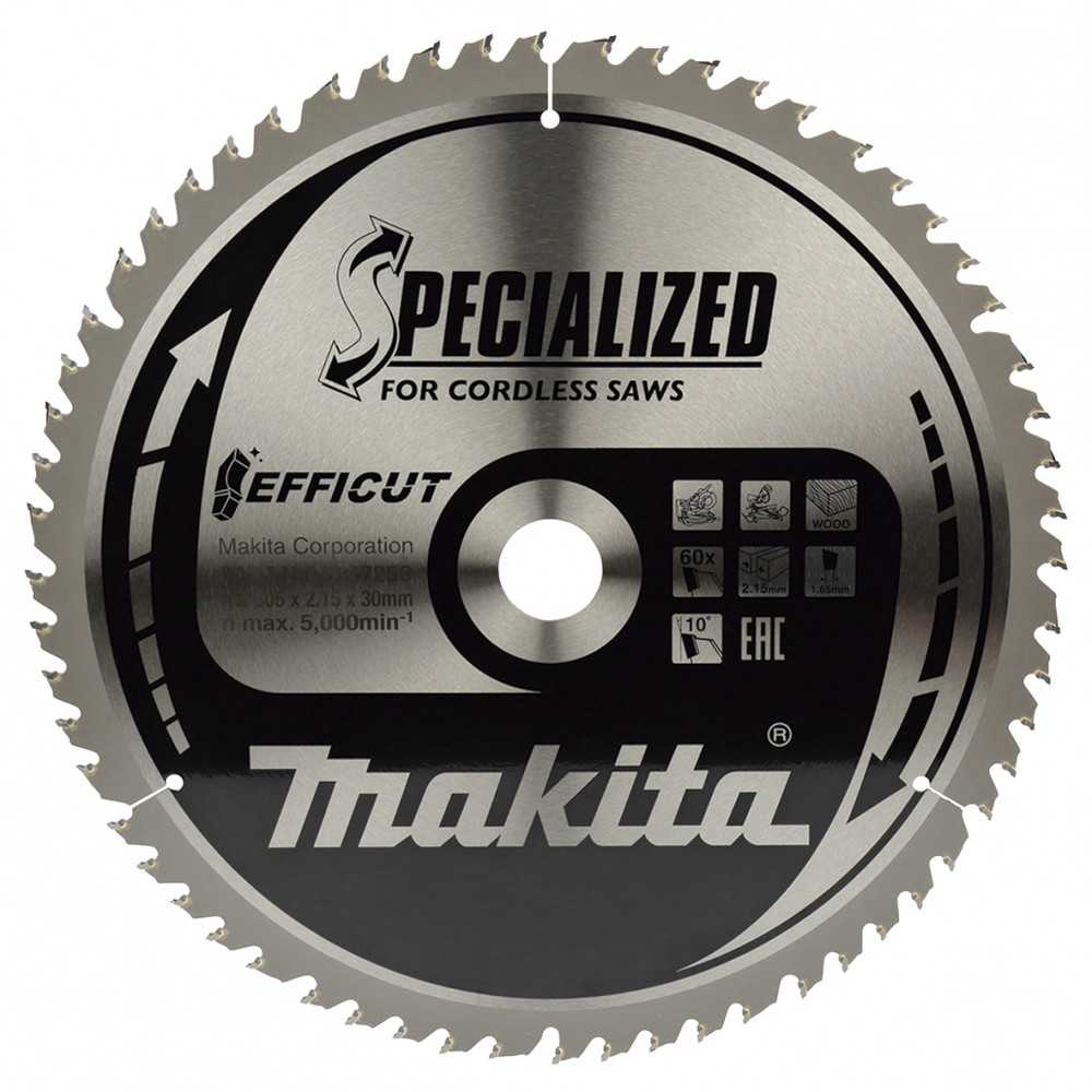 Disco Sierra Madera EFFICUT 12" /305x30MM 80D Makita B-67418 - Imagen 1