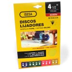 Display 5 Discos Lija Madera - Sist. Velcro - 4.5'' Grano 80 - Siarexx Cut