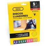 Display 5 Discos Lija Madera - Sist. Velcro - 5'' Grano 80 - Siarexx Cut