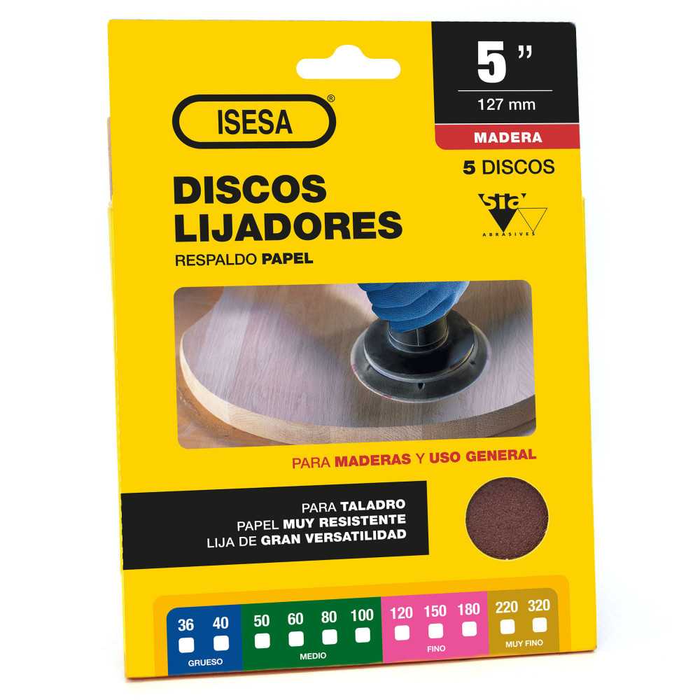 Display Discos Lijadores SIA Papel Siawood 5" P60 - 767667 - Imagen 1