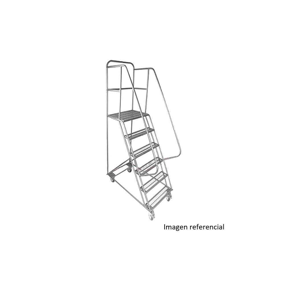 Escalera Avión Acero 6 peldaños 1.86MT 150KG ZEBRIK HB4937 - Imagen 1
