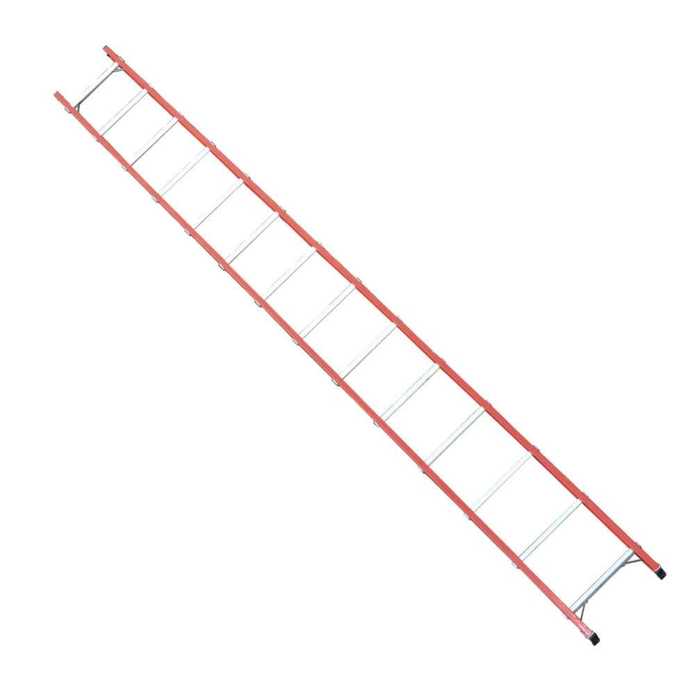 Escalera recta arrimo fibra vidrio 136KG 5.49MT 18 peld. ZEBRIK 53103806 - Imagen 1