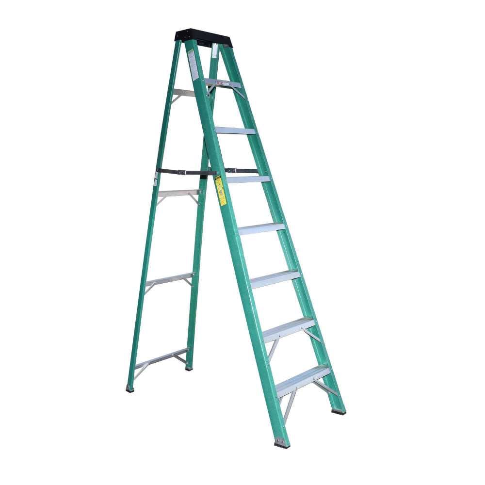 Escalera tijera fibra de vidrio 2.43Mt 8 peldaños ZEBRIK FM22-107I - Imagen 2