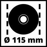 Esmeril Angular 4 1/2" (115mm) 750W TC-AG 115/750 Einhell 4430960