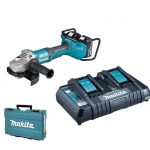 Esmeril Angular Inalámbrico 180mm (7") 18V + 2 baterías 5.0 Ah + Cargador Rápido Doble Makita DGA701PT2