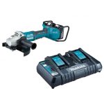 Esmeril Angular Inalámbrico 230 mm (9″) 18V + 2 baterías 5,0 Ah + Cargador Rápido Doble Makita DGA901PT2