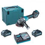Esmeril Angular Inalámbrico 4-1/2" 40V Velocidad Variable + 2 Baterías 4.0Ah + Cargador + Makpac. Makita GA028GM201 - Imagen 3