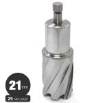Fresa Anular - 21 mm - Serie Corta (25 mm) - HSS - Toma Weldon