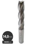 Fresa Cilíndrica - 14 mm - Acero - 4 Filos - HSS Co8% - Serie Larga - Maykestag