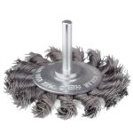 Grata Circular Acero Templado Trenzado 3" (75mm) - Calibre 0,5mm - Vástago 1/4'' - Hela