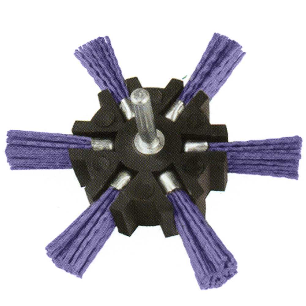 Grata Circular Estrella 4" (100mm) Fibra Abrasiva Segmentada Azul grano 180 (fino) para Taladro - Imagen 1