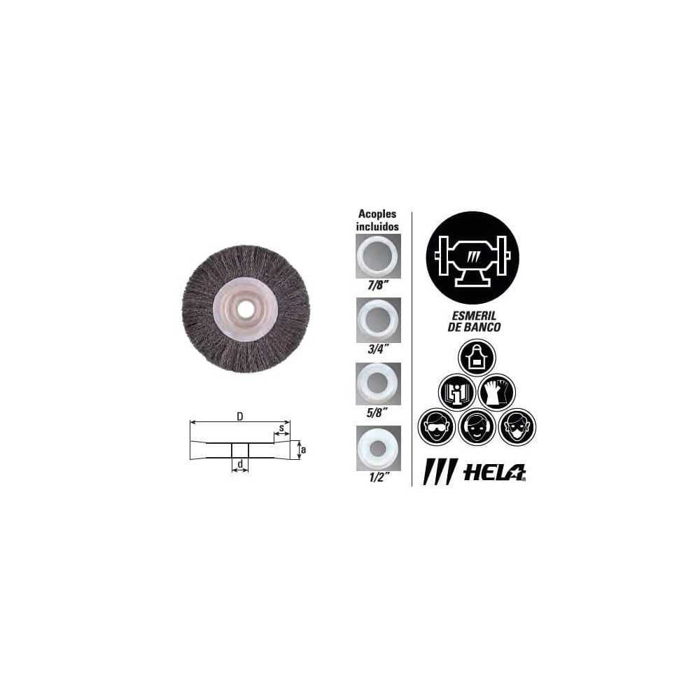 Grata Circular Plana Alambre Acero 10" 103/15 Hela 10800030 - Imagen 1