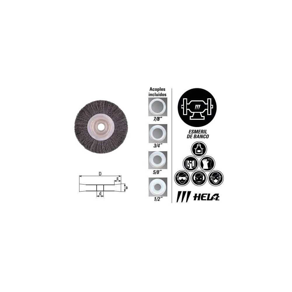 Grata Circular Plana Alambre Acero 6" 63/35 Hela 10800636 - Imagen 1