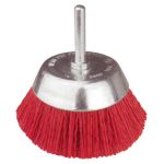 Grata Copa Fibra Abrasiva Roja 3" (75mm) - Grano 80 (grueso) - Vástago 1/4'' - Hela