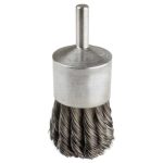 Grata Pincel Acero Templado Trenzado 3/4" (19mm) - Calibre 0,35mm - Vástago 1/4'' - Hela
