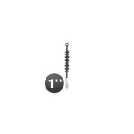 Hisopo Acero Templado 1'' (25mm) - Calibre 0,35 - Acople Hilo Universal 1/2'' - Hela