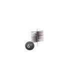 Hisopo Acero Templado 6'' (152mm) - Calibre 07x2,5 - Acople Hilo Universal 1/2'' - Hela