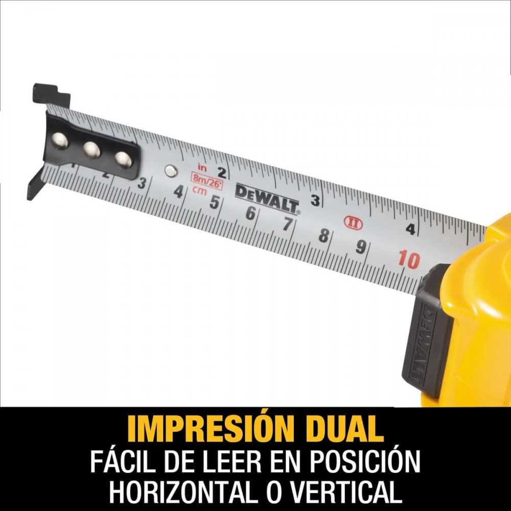 Huincha de Medir 8m/26'x25mm DeWalt DWHT34193L - Imagen 4