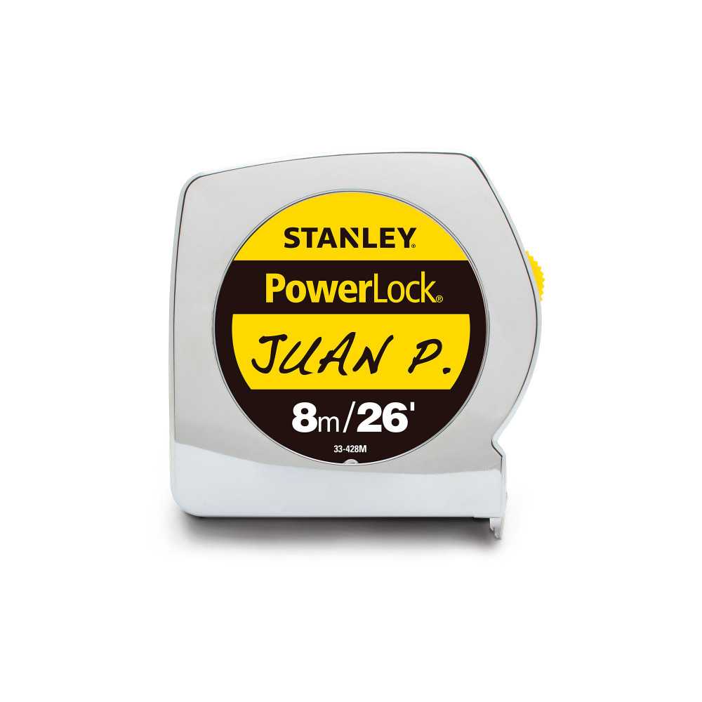 Huincha de Medir PowerLock® 8m/26´ Stanley 33-428M - Imagen 1