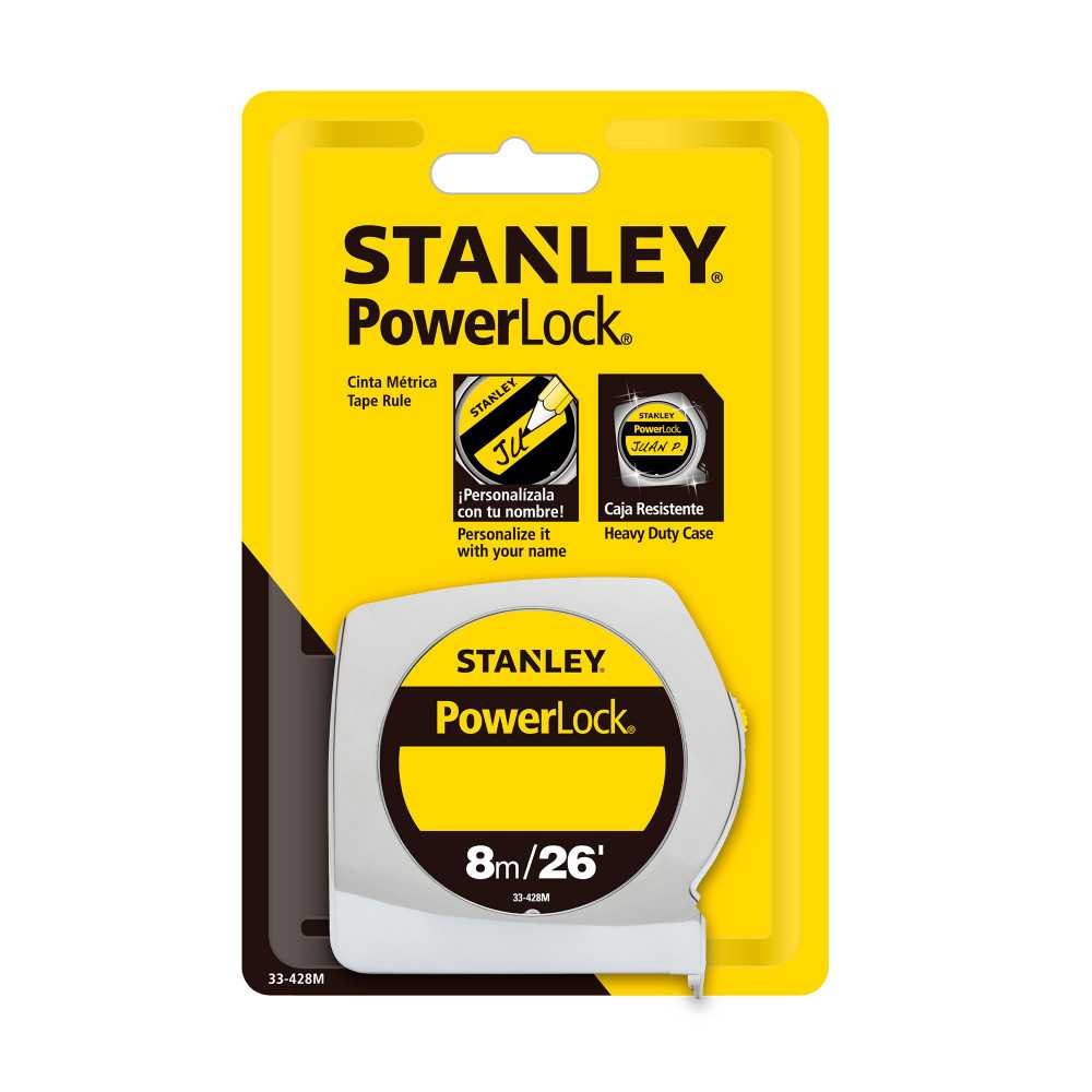 Huincha de Medir PowerLock® 8m/26´ Stanley 33-428M - Imagen 2