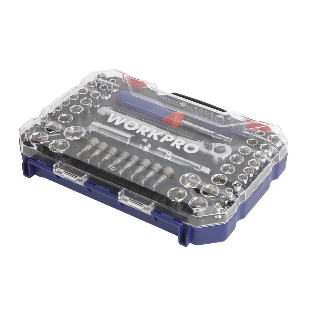 Juego de Dados 1/4' y 3/8' 63 Pzs WorkPro MI-WKP-055266 - Imagen 3