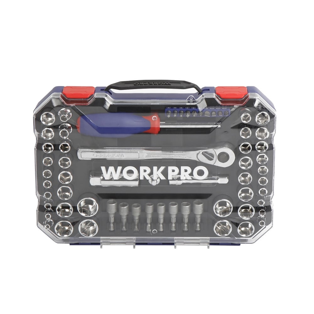 Juego de Dados 1/4' y 3/8' 63 Pzs WorkPro MI-WKP-055266 - Imagen 4