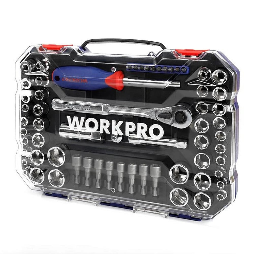 Juego de Dados 1/4' y 3/8' 63 Pzs WorkPro MI-WKP-055266 - Imagen 5
