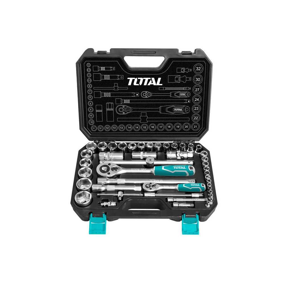 Juego de Dados 44 PCS 1/4" + 1/2" Total Tools THT421441 - Imagen 1