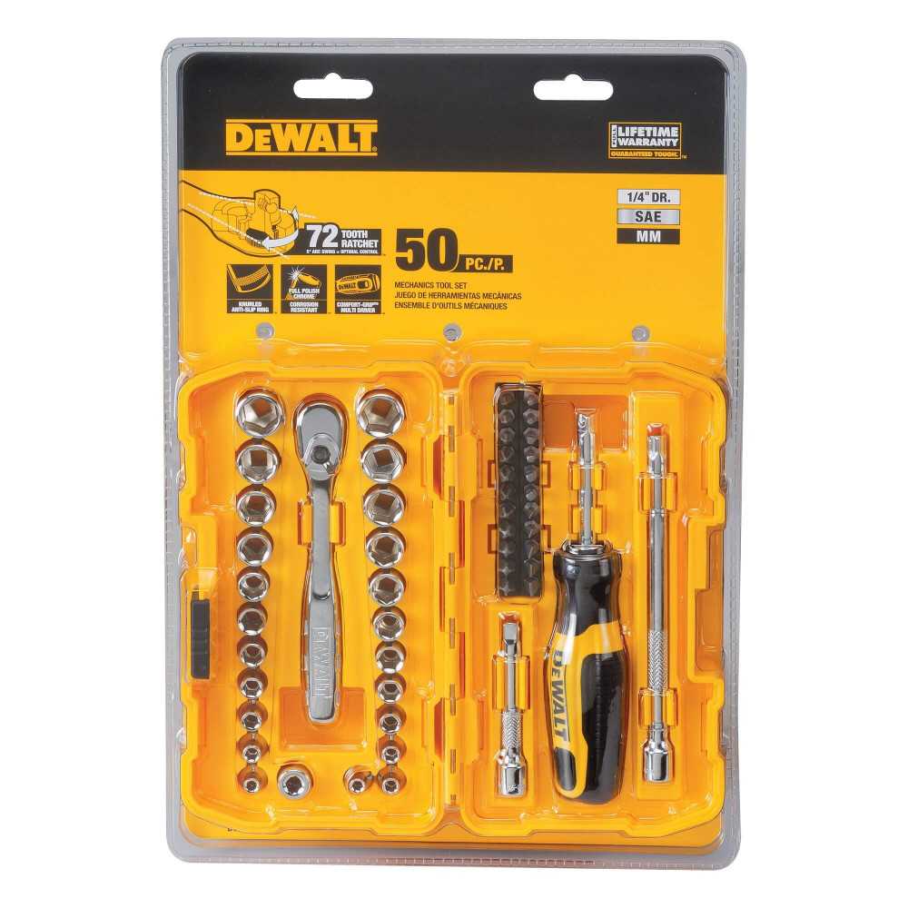 Juego de Dados + herramientas mecánicas 50 pzs DeWalt DWMT81610 - Imagen 1