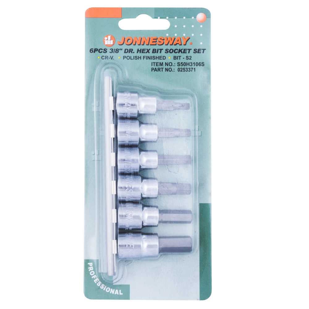 Juego de Dados Hexagonales 3/8" 6 Piezas S50H3106S Jonnesway MI-JON-46792 - Imagen 2