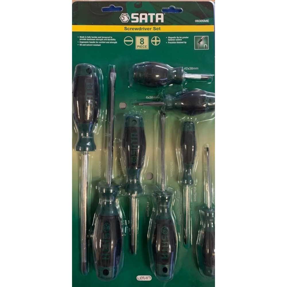 Juego de Destornilladores 8 Piezas Sata GL09305SM - Imagen 1