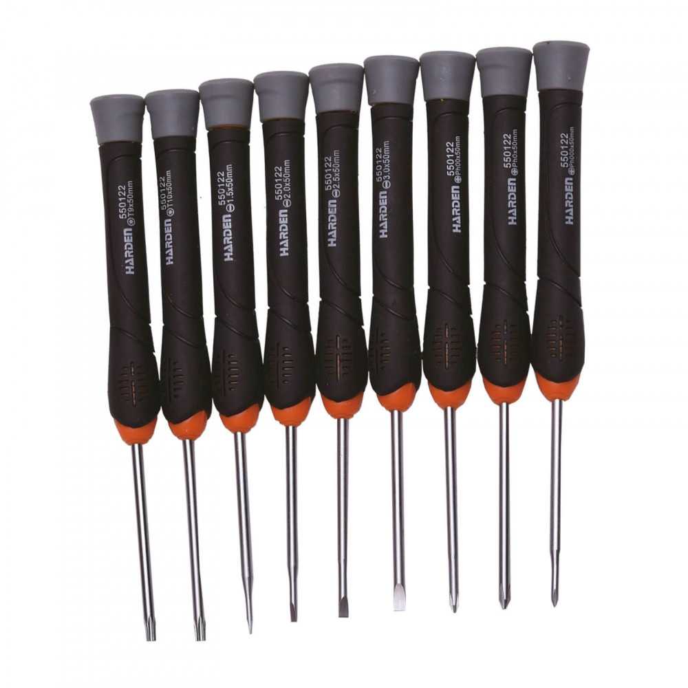Juego de Destornilladores Cruz, Paleta y Torx 9pz Harden 550122 - Imagen 1