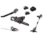 Kit Jardín Electrosierra+ Soplador + Cortaseto + Orilalladora+Baterías Gladiator MI-GLA-054512