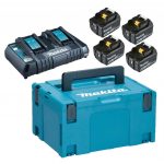 Kit MKP3PT184 4 Baterías 18V 5Ah BL1850B + Cargador Doble DC18RD + Makpac Makita 197626-8 - Imagen 2