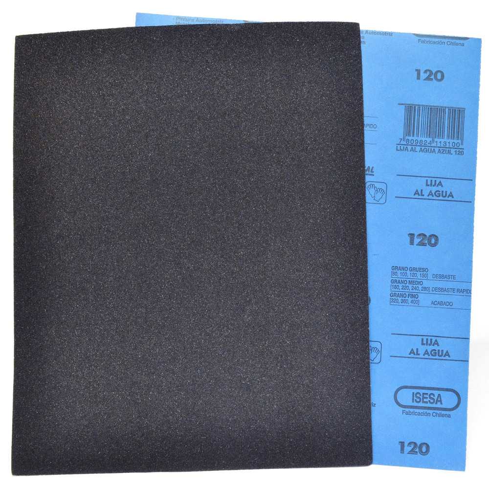 Lija al Agua Oxido de Aluminio - Metal - Grano 120 - Isesa - Imagen 1