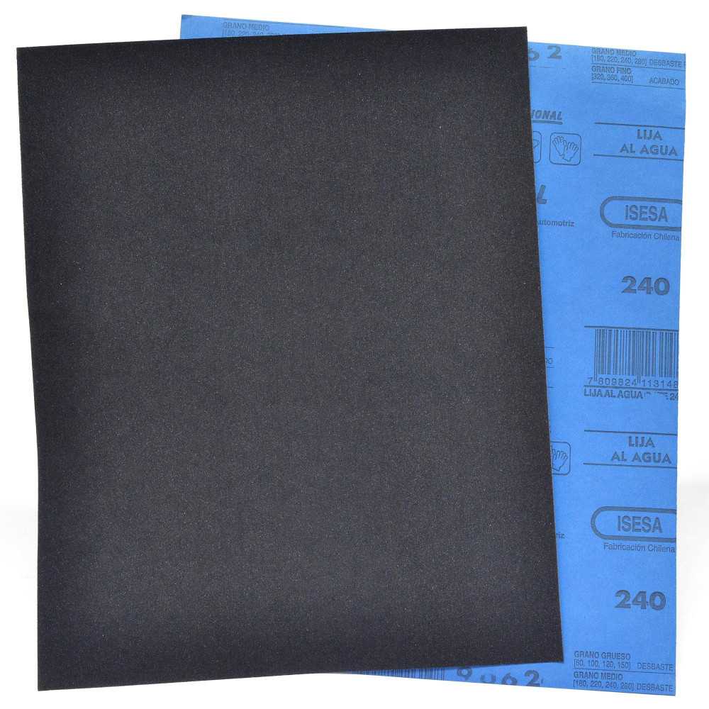 Lija al Agua Oxido de Aluminio - Metal - Grano 240 - Isesa - Imagen 1