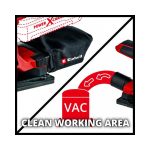Lijadora Orbital Inalámbrica 18V 187x90mm TC-OS 18/187 Li-Solo Einhell 4460725 - Imagen 2