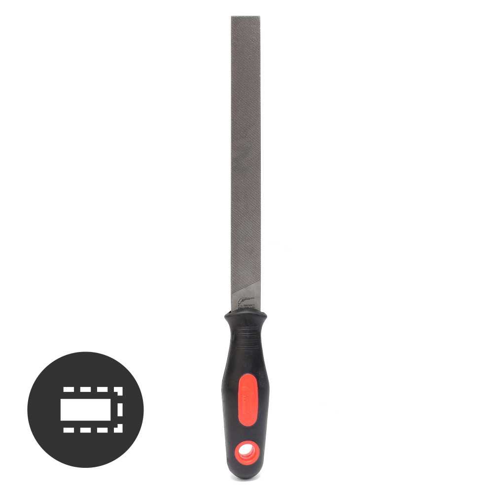 Lima Plana Paralela con Mango Ergonómico 10" (250mm) Pica Media LX-5519-10-2 - Imagen 1