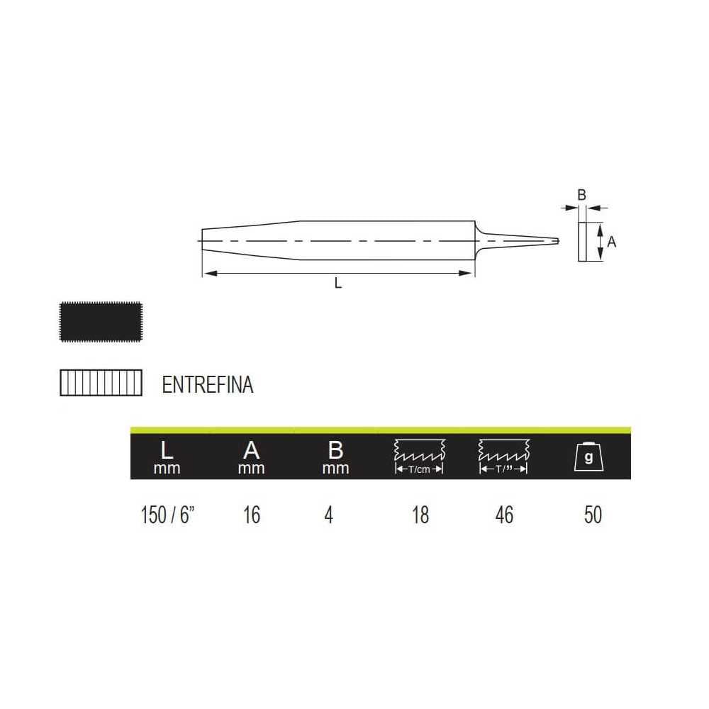 Lima Punta Plana 6" Irimo 534251 - Imagen 1