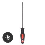 Lima Redonda con Mango Ergonómico 8" (200mm) Pica Bastarda LX-5589-8-1