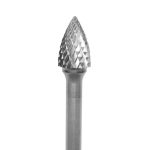 Lima Rotativa Árbol con Punta - 1/2'' -Toma 1/4'' - Doble Corte (Corte 5) - Carburo Tungsteno - Grobet