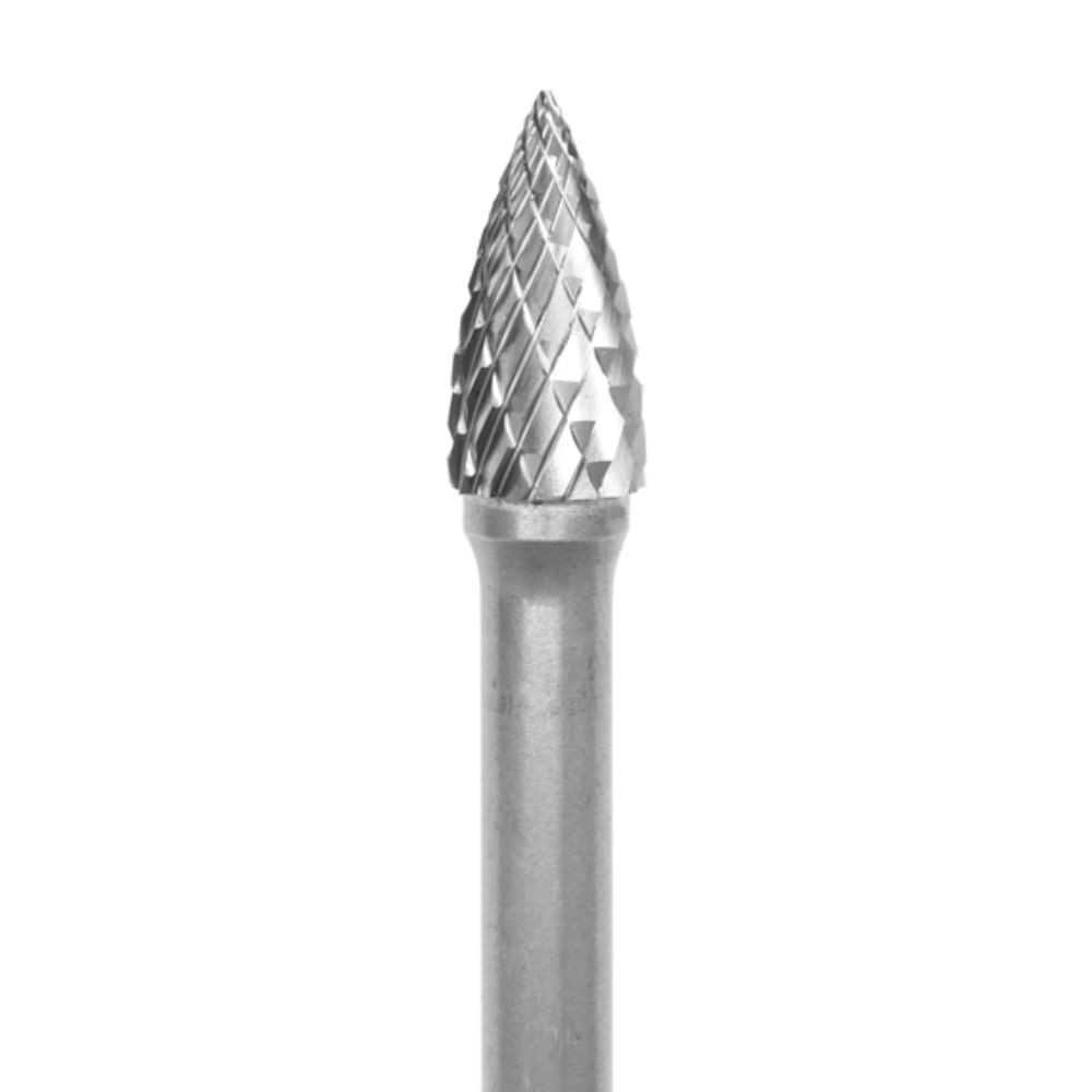 Lima Rotativa Árbol con Punta - 3/8'' -Toma 6mm - Doble Corte (Corte 5) - Carburo Tungsteno - Grobet - Imagen 1