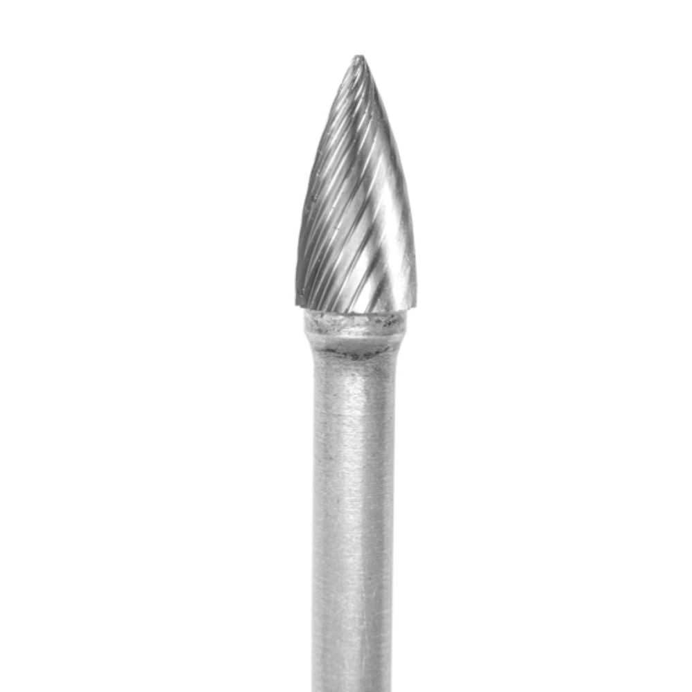Lima Rotativa Árbol con Punta - 3/8'' -Toma 6mm - Estandar (Corte 2) - Carburo Tungsteno - Grobet - Imagen 1