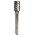 Lima Rotativa Cilíndrica Plana - 5/16'' - Toma 6mm - Rompe Viruta (Corte 3) - Carburo Tungsteno - Grobet