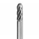 Lima Rotativa Cilíndro con Radio - 1/4'' -Toma 6mm - Aluminio (Corte 1) - Carburo Tungsteno - Grobet