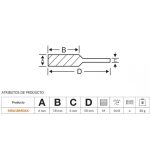 Lima Rotativa Conica Con Punta 6x18 mm Para Metal Bahco M0618M06X