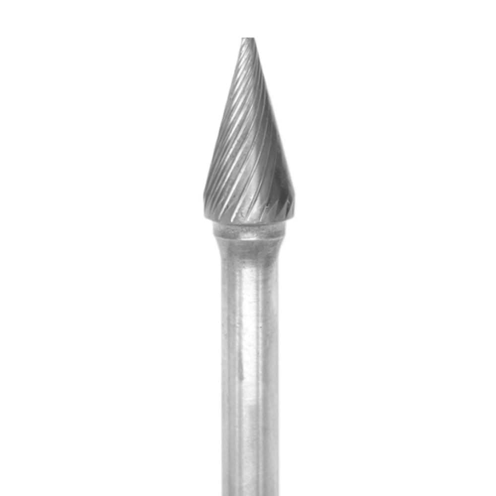 Lima Rotativa Cónica de 28° - 3/8'' - Toma 1/4'' - Estandar (Corte 2) - Carburo Tungsteno - Grobet - Imagen 1