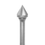 Lima Rotativa Cónica de 60° - 1/2'' -Toma 1/4'' - Estandar (Corte 2) - Carburo Tungsteno - Grobet