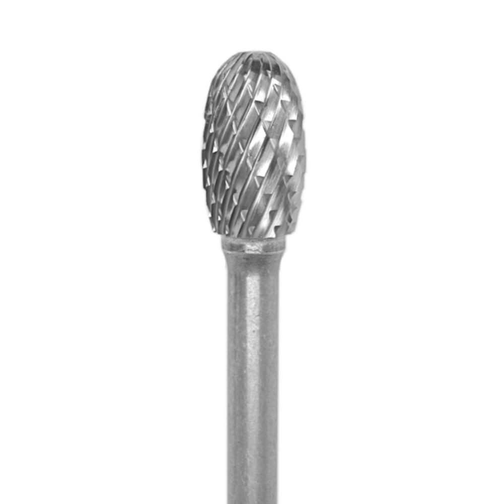 Lima Rotativa Ovalada - 1/2'' -Toma 1/4'' - Doble Corte (Corte 5) - Carburo Tungsteno - Grobet - Imagen 1