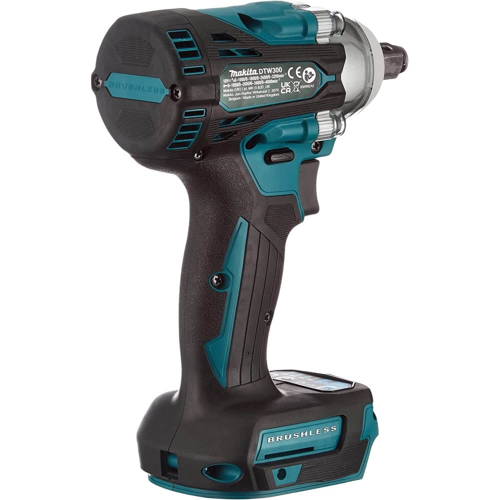 Llave de Impacto Inalámbrica 1/2″ 18V (Max. Torque 330 N.m) + baterías y cargador Makita DTW300RTJ - Imagen 4